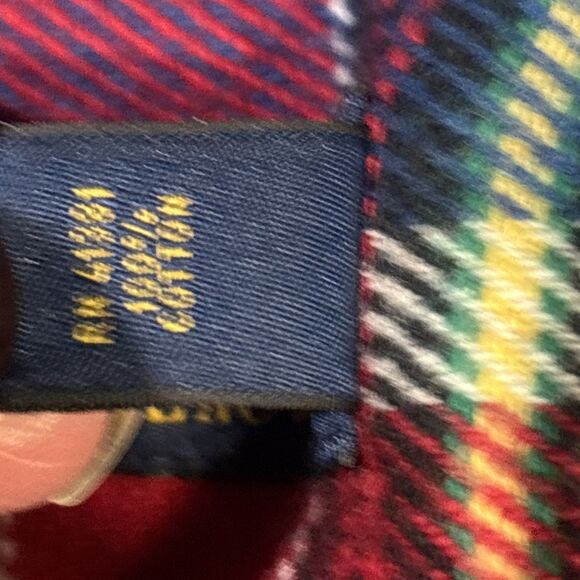 Polo Ralph Lauren Shirt Men’s Size XL Plaid Button Up Flannel Cotton Pockets - Picture 12 of 13